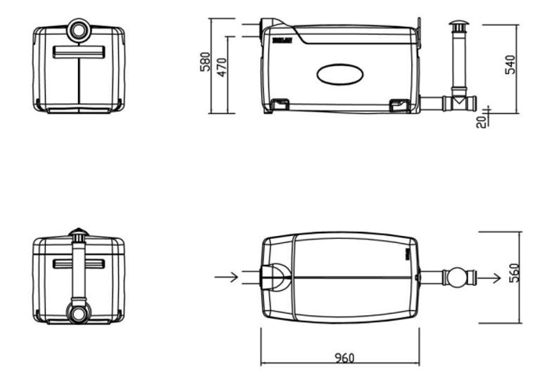 Dimensions du bac biolan light