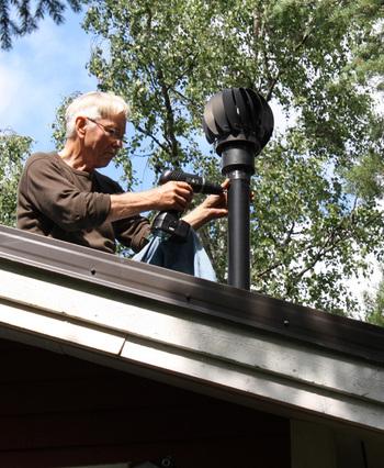 Installation extracteur eolien biolan 1