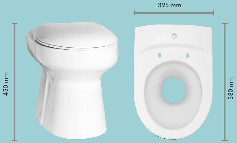 Dimensions de la Toilette sèche Wostman EcoDry B